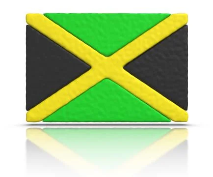Flag of jamaica Illustrazione stock