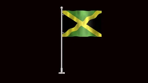 Flag of Jamaica waving Stock Footage 320892105