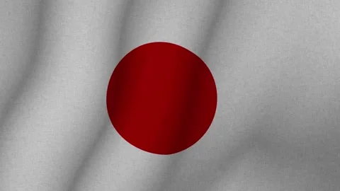 The flag of Japan. The evolving 3d national flag of Japan. 1080p HD animation Stock-Footage 272735666