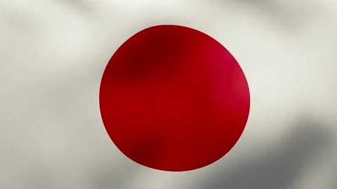 Flag of Japan flying in wind Видео 160565523