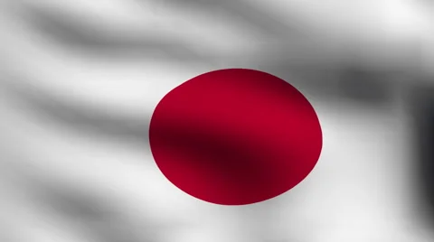 Flag of japan Stock Footage 891410