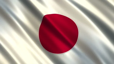 Flag of Japan Stock Footage 2561032
