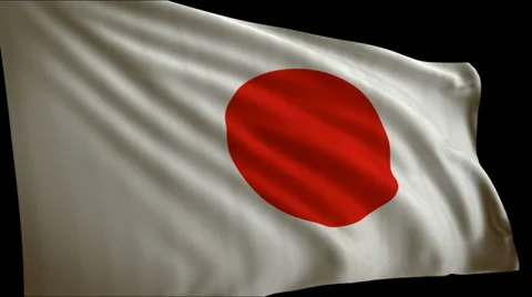 Flag Japan Stock Footage 37664371