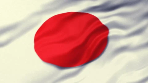 Flag of Japan Stock Footage 104333321