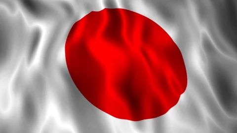 Flag  JAPAN Stock Footage 128180288