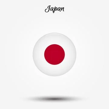Flag of Japan icon Stock Illustration