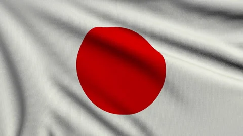 Flag of Japan looping Stock Footage 27493612