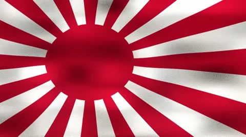 Flag-Japan-Naval-30fps-angle Stock Footage 8847337