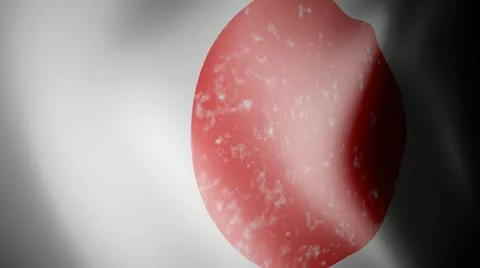 Flag of Japan with Noise Stock Footage 12427967