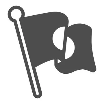 Flag of Japan solid icon, asian culture concept, waving flag vector sign on イラスト素材