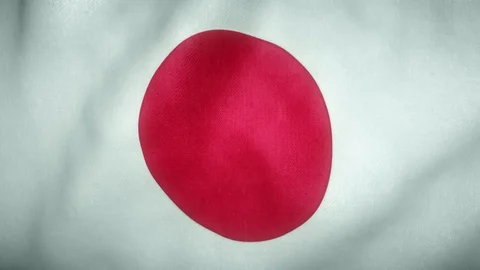 Flag of japan waving in the wind Stock-Footage 125829283