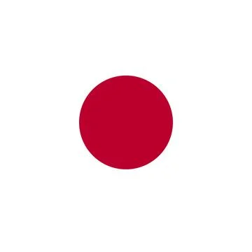 Flag of Japan on white background. image national flag of Japan. flat style. Stock Illustration