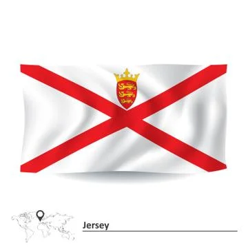 Flag of Jersey Stock Illustration