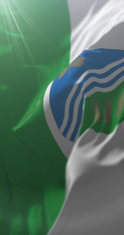 Flag of Jogeva County, Estonia. Loop. 4K Vertical Video stock 316585040