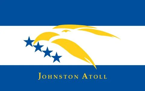 Flag of Johnston Atol. Vector illustration. World flag Stock Illustration