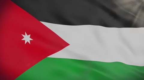 Flag of Jordan Stock Footage 51958546