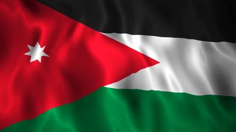 Flag Jordan Stock Footage 128176452