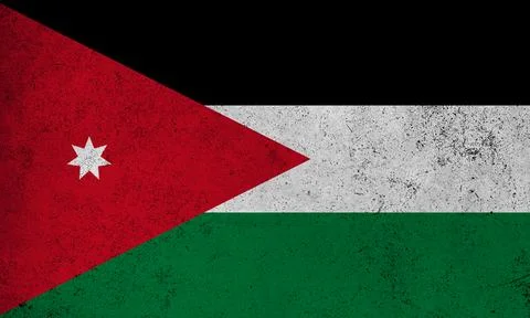 Flag Jordan grunge texture Illustrazione stock