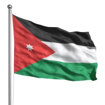 Flag of jordan Illustrazione stock