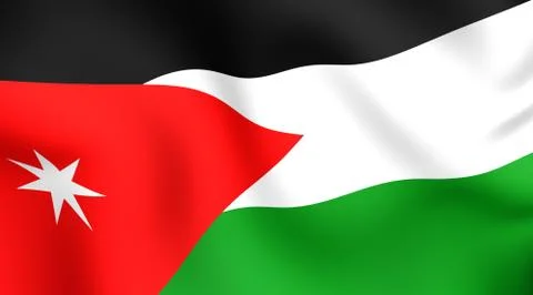 Flag of jordan Stock Illustration