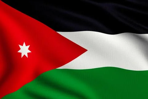 Flag of jordan Stock Illustration