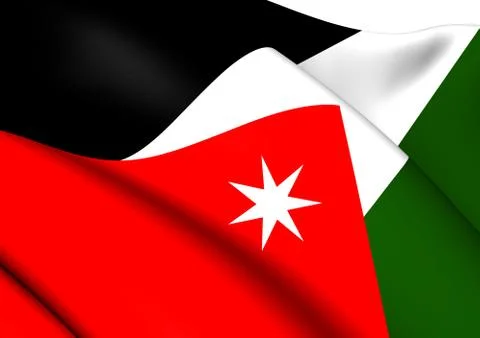 Flag of jordan Stock Illustration
