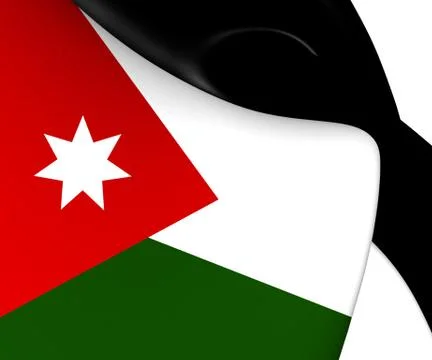 Flag of jordan Stock Illustration