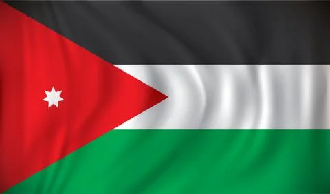 Flag of Jordan Stock Illustration