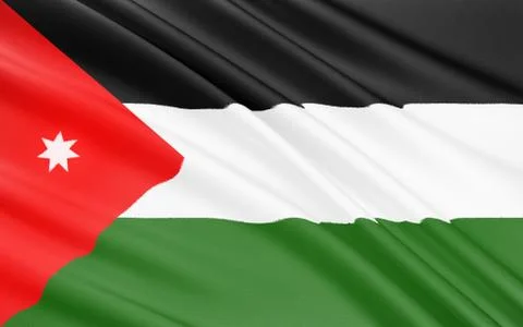 Flag of Jordan Stock Illustration