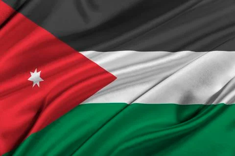 Flag of Jordan. Stock Illustration