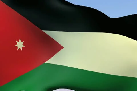 Flag of Jordan NTSC 스톡 동영상 14431142