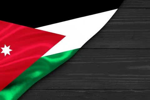 Flag of Jordan place for text cope space Stock Illustration