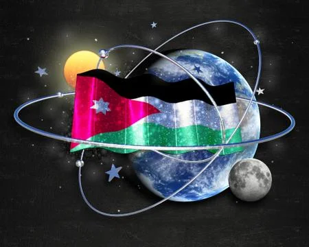 Flag Jordan quality designer flag Stock Illustration