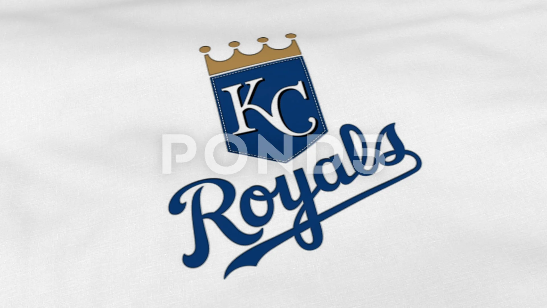 Kansas City Royals flag, american profes, Stock Video