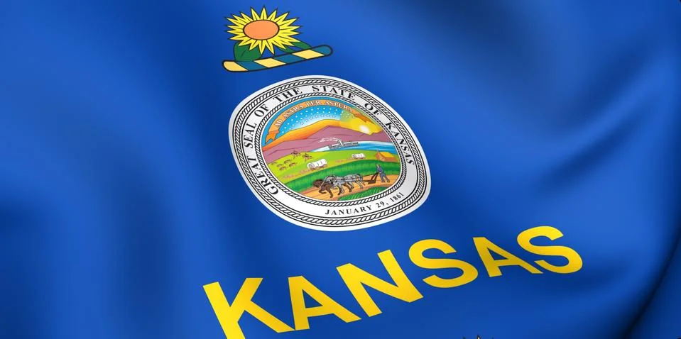 Flag of kansas Stock Illustration