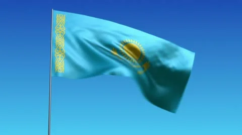 Flag of Kazakhstan Stock Footage 10809066