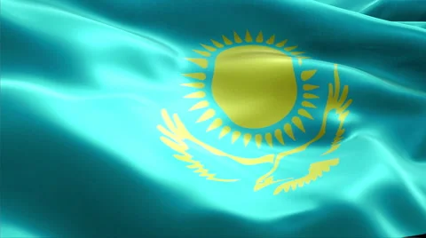 Flag Kazakhstan Video stock 47749377