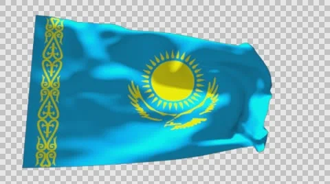 Flag of Kazakhstan Stockbeeldmateriaal 60638358