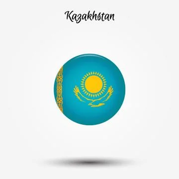 Flag of Kazakhstan icon Stock Illustration