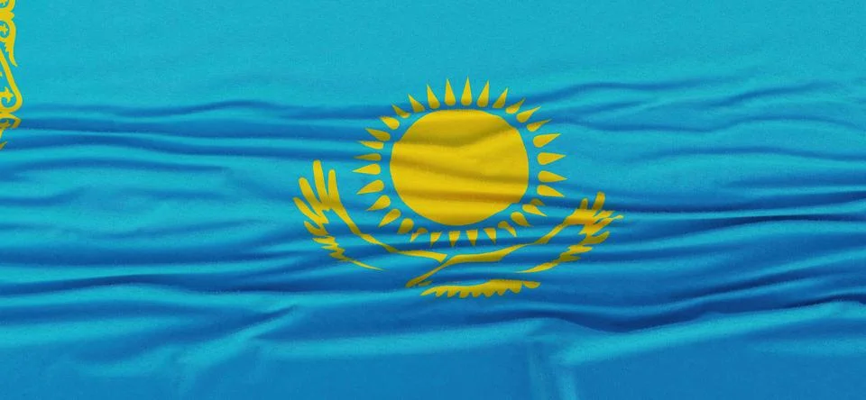 Flag of Kazakhstan Stock Illustration