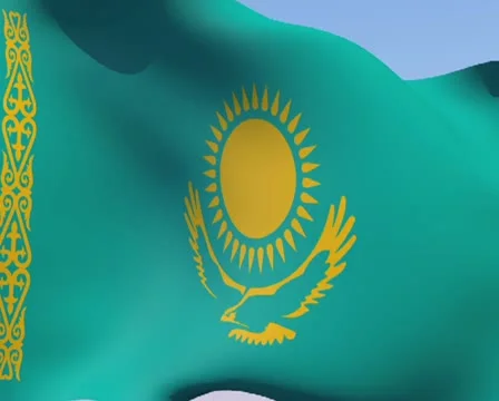 Flag of Kazakhstan PAL Stock Footage 14441160