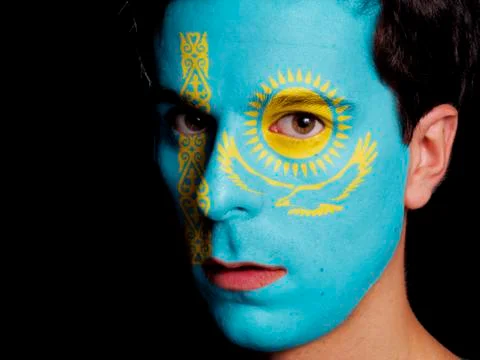 Flag of kazakhstan Stock Photos