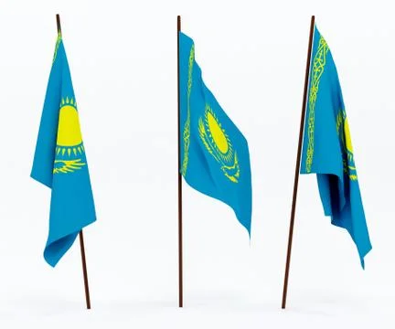 Flag of Kazakhstan Stock Photos