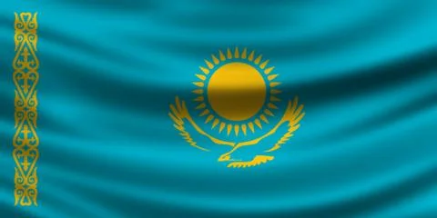 Flag of Kazakhstan Stock Photos