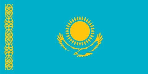 Flag of Kazakhstan Vector illustration Stock-Illustration