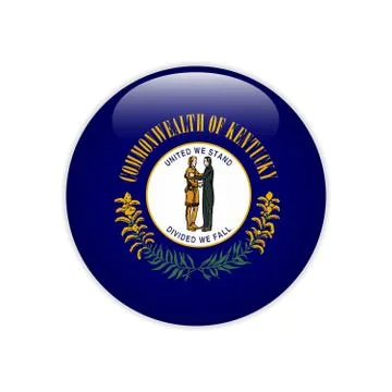 Flag Kentucky button Stock-Illustration