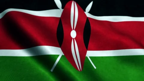 Flag of Kenya Beautiful 3d animation of Kenya flag in loop mode Video stock 240173872