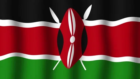 Flag of Kenya Stock Footage 175803888