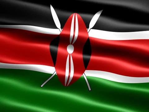 Flag of kenya Stock Illustration