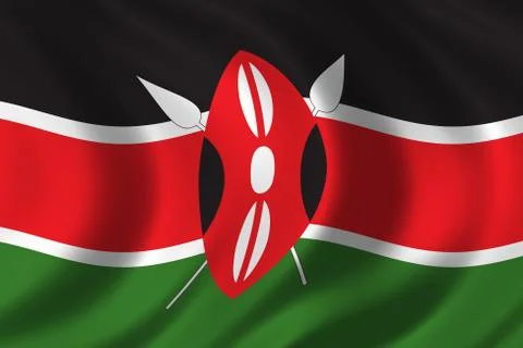 Flag of Kenya Stock Illustration